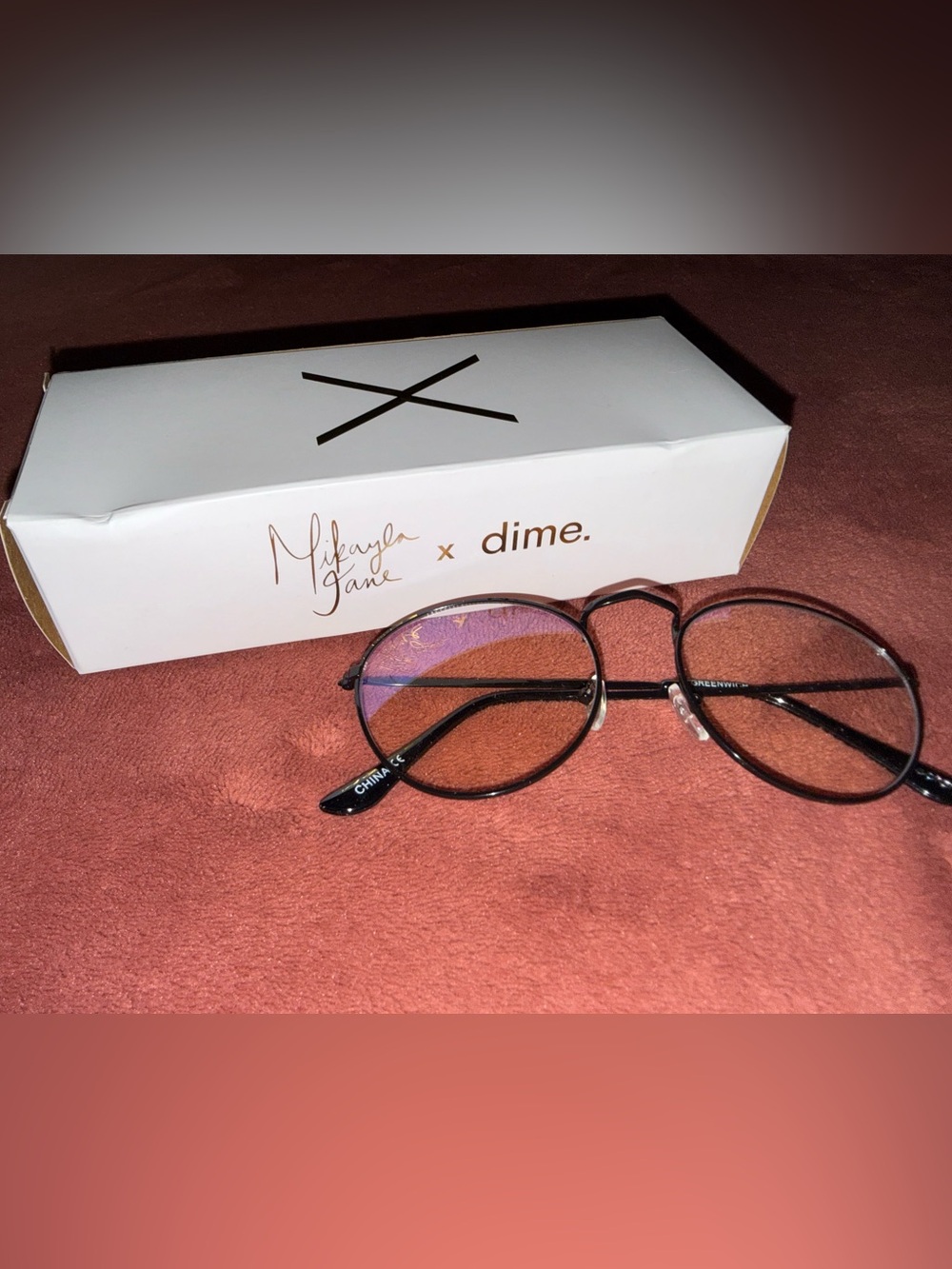Dime x Mikayla Jane Black Round Eyeglasses